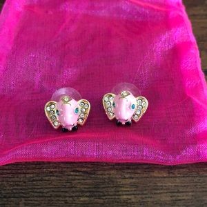 Betsey Johnson Royal Elephant Earrings